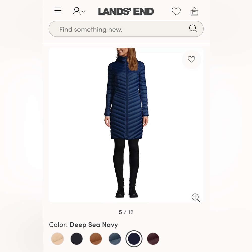 Lands End women’s Wanderweight Down Coat. Size XS (2/4)